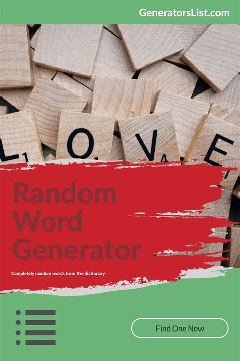 Random Word Generator Generators List