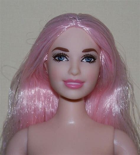 Nude Barbie Doll Fashionista Evolution Curvy Doll Blonde Hair Blue