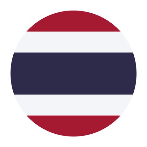 Thailand Flat Rounded Flag Icon With Transparent Background 16328516 Png