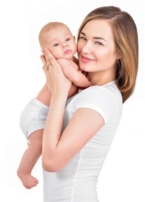 Smiling Mother Holding The Baby Stock Photo Free Download