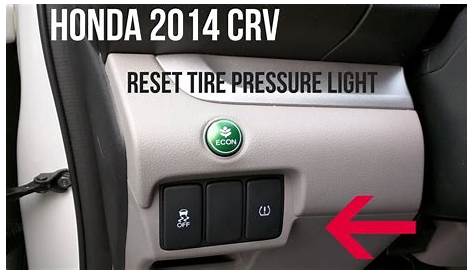 Honda CRV 2014 - How to Turn Off A Tire Pressure Warning Light - YouTube