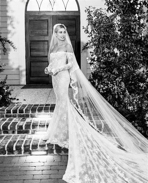 Major Virgil Abloh Designed Hailey Biebers Stunning Wedding Dress