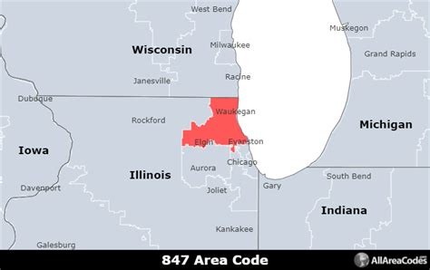 847 Area Code Location Map Time Zone And Phone Lookup