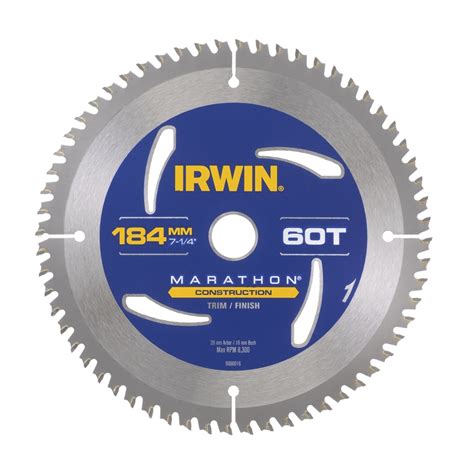 Irwin 185mm 60t Marathon Circular Saw Blade Bunnings Warehouse