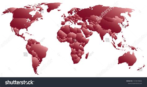 Political World Map Borders Stock Vector Royalty Free 1318578602