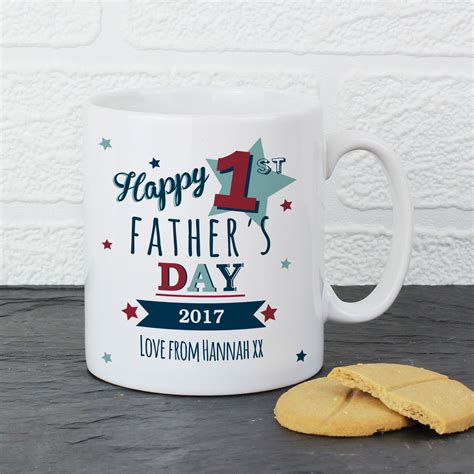 Personalised 1st Fathers Day Mug Fathers Day Mugs Personalized