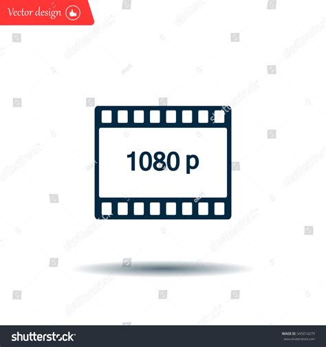 1080p Full Hd Sign Royalty Free Stock Vector 545014279