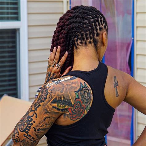 30 Two Dreads Braided Back Fashion Style