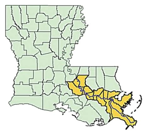 Louisiana Parishes Included In The Lmrics Case Control Study Study