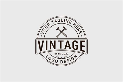 Hammer Retro Vintage Logo Design Graphic By Bitmate Studio · Creative