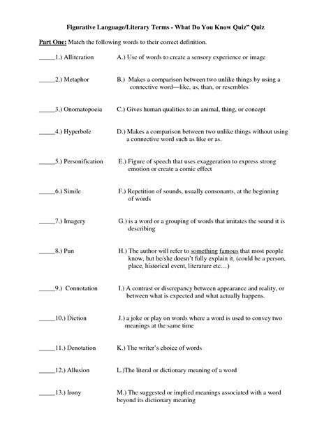 In a general sense, language arts is how we take in and output all different types of information. 19 Best Images of 7th Grade Figurative Language Worksheet ...