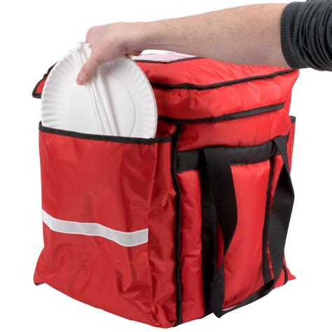 Servit Insulated Food Delivery Bag Red Soft Sided Heavy Duty Nylon 13 X 13 X 15 12 Holds