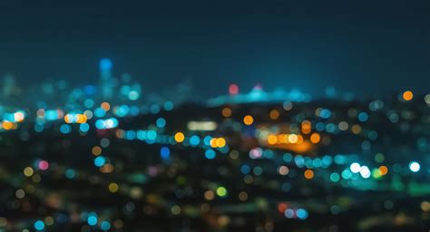 Night Lights Of A City Bokeh Free Photo On Barnimages