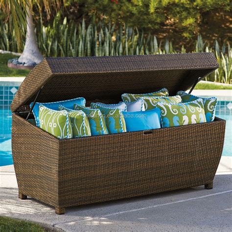 Keter springwood 80 gallon resin outdoor storage box for patio furniture cushions, pool toys, and garden tools with handles. Hotel Outdoor Swimming Pool Furniture Rattan Storage Box Wicker Chest - Buy Wicker Chest,Hotel ...