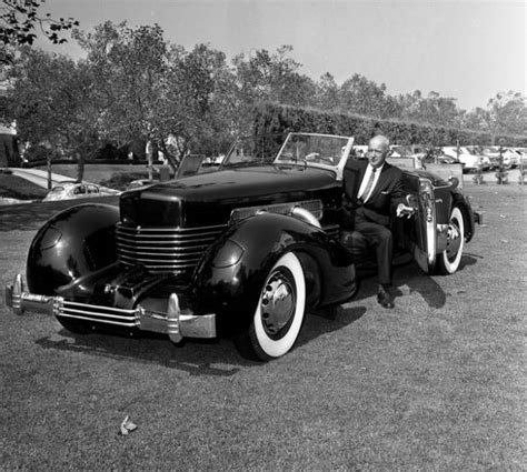 Car Designer Gordon Buehrig With Cord Sportsman Automobile