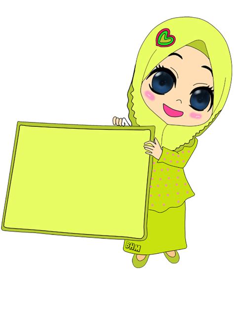 There are 181 muslimah cartoon for sale on etsy, and they cost $8.22 on. T.RAMADHAN-YELLOW.png.png (500×667) | Kartun, Ilustrasi ...
