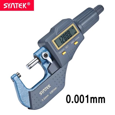 Syntek 0001mm 0 25mm Micron Digital Outside Micrometer Electronic
