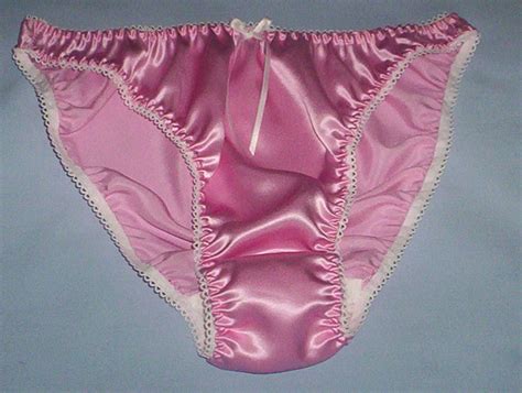 candy pink silk satin panties
