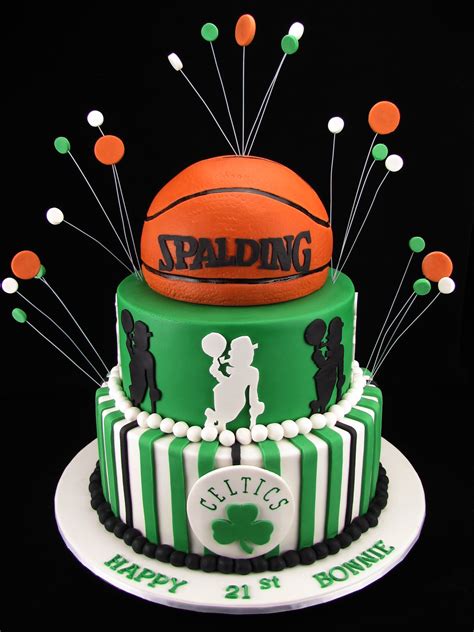 Chocolate Mudcakes With Milk Chocolate Ganache And Decorated With Fondant In A Boston Celtics