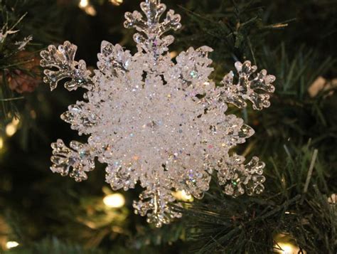 45 Glittered Snowflake Ornament Set Of 3 Christmas Snowflakes