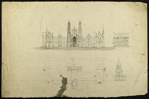 Earliest Known Sketches Of The Smithsonian Institution Building