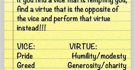 Virtues Vs Vices ~ So Practical Awestruck Pinterest Humility