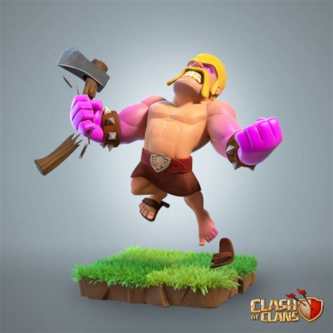 Supercell Art Clash Of Clans Barbarian Rage