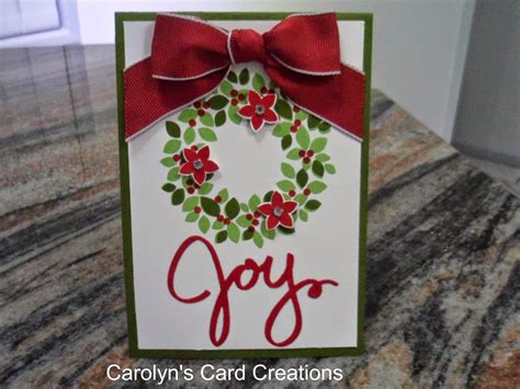 Carolyns Card Creations Wonderous Wreath Joy Card Joy Cards Diy