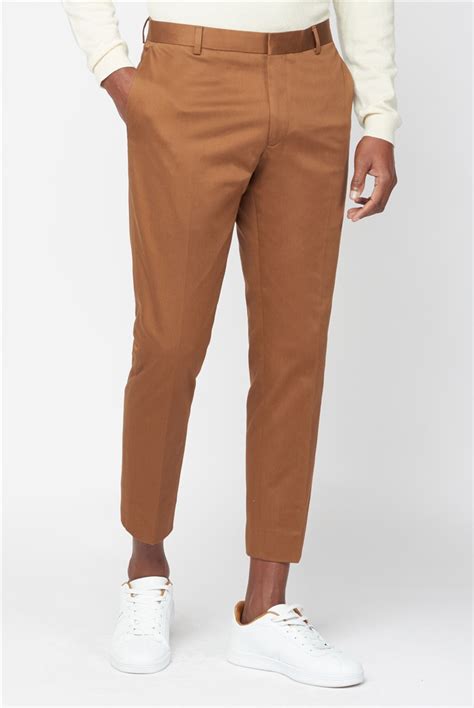 Tan Cotton Trouser Suit Direct