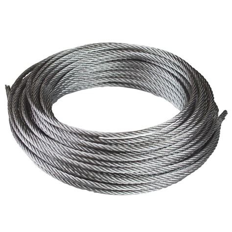 Everbilt 18 In X 50 Ft Galvanized Uncoated Metal Wire Rope 803152
