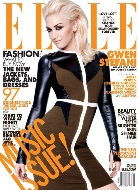 Gwen Stefani For Elle Magazine Fashionably Fly