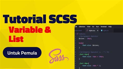 Tutorial Dasar Scss Sass Variable And List Youtube