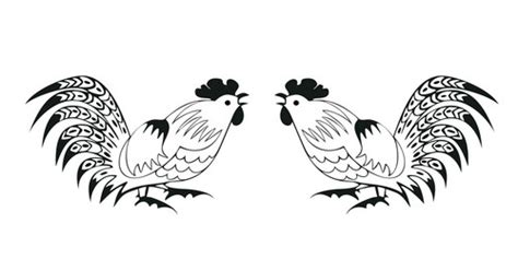 Fighting Cocks Vector Images Over 1200