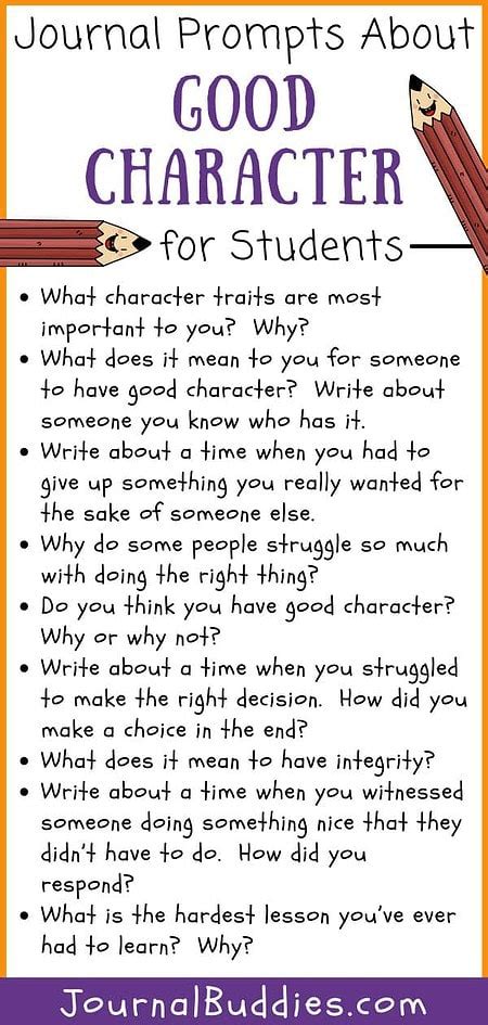 Good Character Writing Prompts