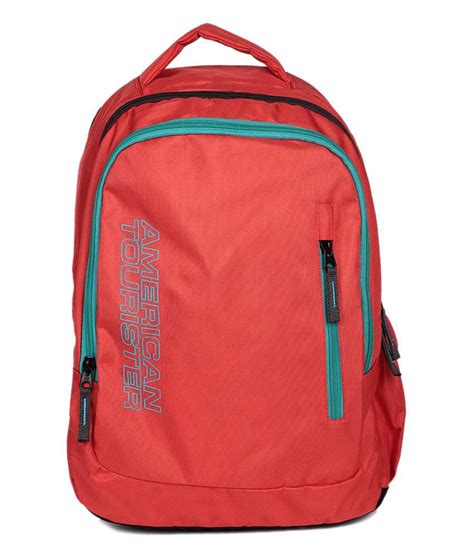 American Tourister Red Polyester Backpack Buy American Tourister Red