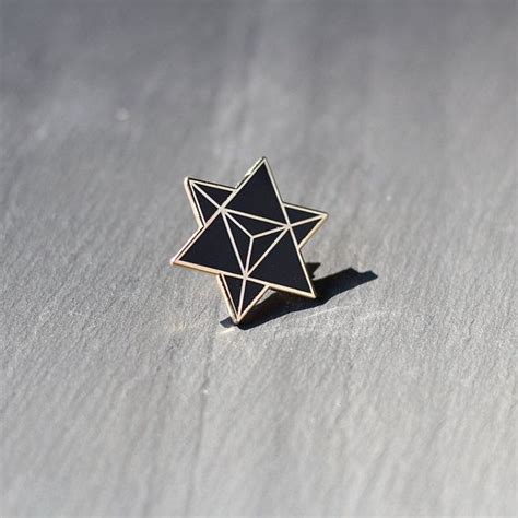 Star Merkaba Star Tetrahedron Enamel Pin For Your Life Mindfulness Symbol Symbols For