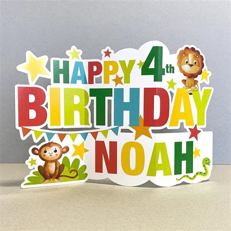 Personalised Jungle Birthday Card Kids Birthday Cards