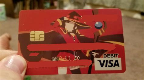 My new custom debit card has arrived. : anime