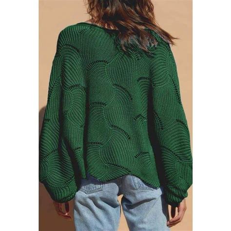 Cozy Emerald Green Knit Sweater Green Knit Sweater Knitted Sweaters