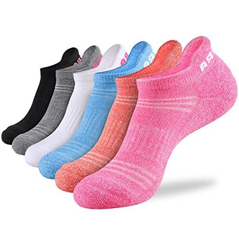 LITERRA Womens Ankle Socks 6 Pack Athletic Low Cut Socks Running