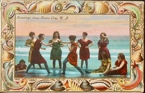 Vintage New Jersey Greetings From Ocean City By Yesterdays Paper On