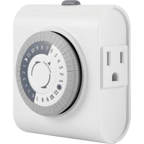 Ge 24 Hour Indoor Plug In Mechanical Timer White