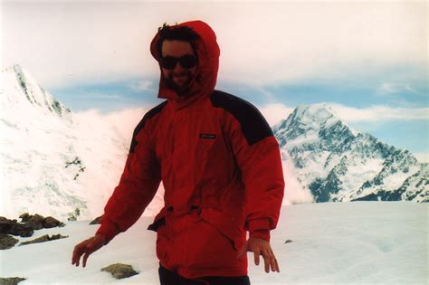 Being Blown About On Top Of Mt Ollivier With Mt Cook Behind Me On The