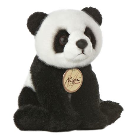 Realistic Stuffed Panda 7 Inch Plush Bear By Aurora At