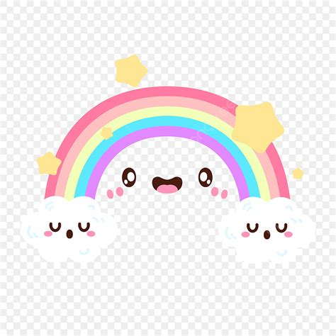 Dibujos Animados Kawaii Smiley Rainbow Png Dibujos Imágenes