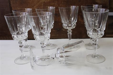 set of 8 Lady Victoria / Chantelle pattern water goblets wine glasses