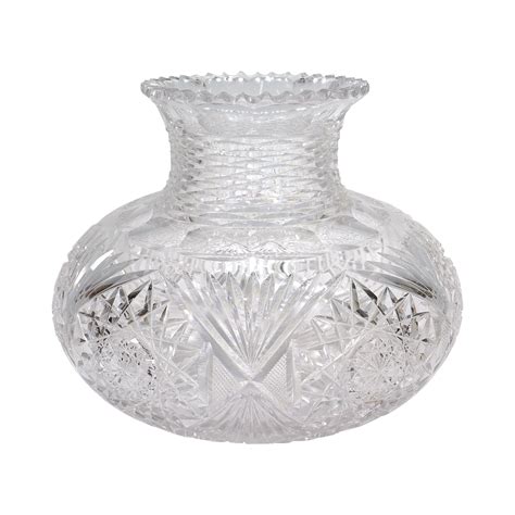 Exceptional American Brilliant Cut Crystal Vase At 1stdibs