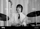Mick Avory, drum player of the British rock band The Kinks, on the ...