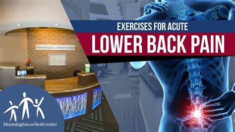 Exercises For Acute Lower Back Pain Bloomington Wellness Center Youtube