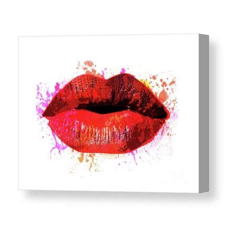Red Kiss 8x10 Canvas Print Canvas Prints Girls Lips Poster Prints